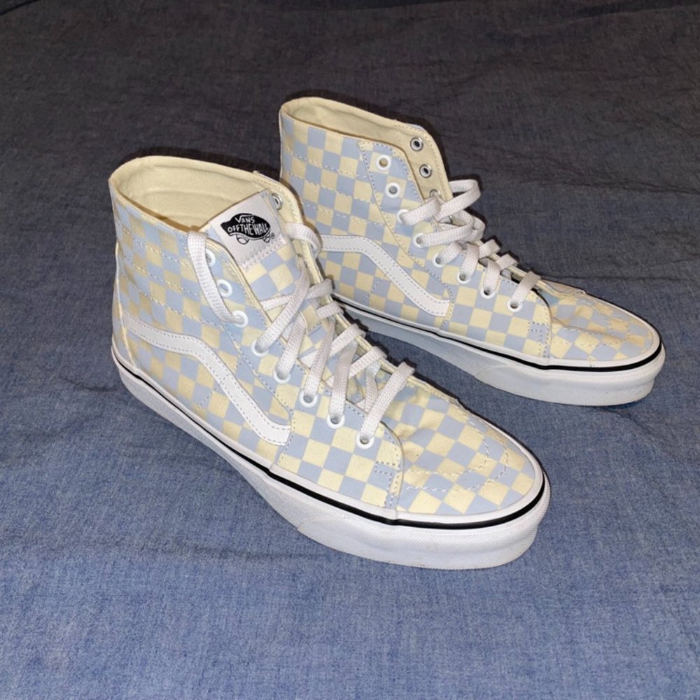 Vans: Sk8-Hi Tapered - Checkerboard Zen Blue/True
